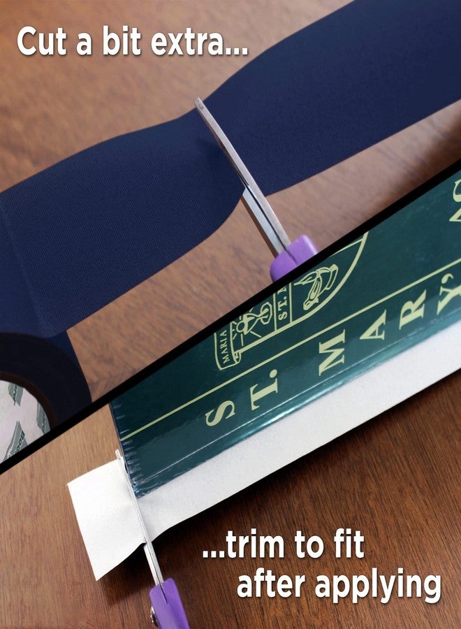 بوك جارد شريط إصلاح الكتب BookGuard مقاس 2 بوصة، شريط تجليد كتب ممتاز لإصلاح الكتب، إضافة مثالية لمستلزمات المكتبات - لفة بطول 15 ياردة، أزرق داكن - Image 5