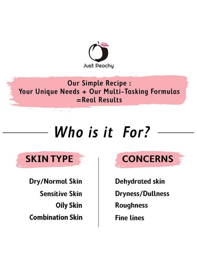 Just Peachy Watermelon Juice Hydrating Serum With Grapeseed And Hyaluronic Acid ; Glowing Skin & Fines Lines ; Daily Hydrating Face Serum For Dry Dehydrated Skin 30 Ml  - Image 5