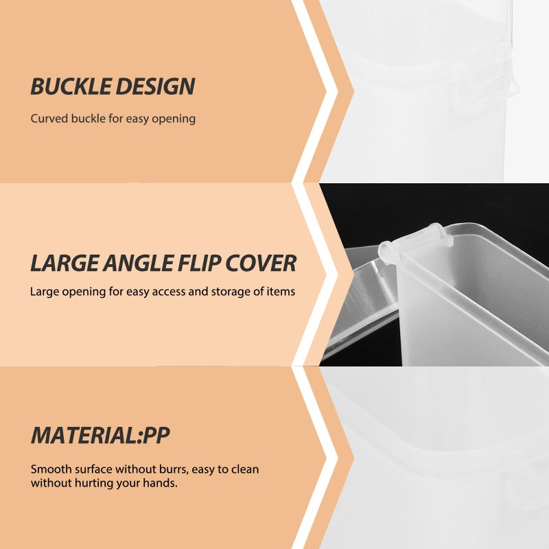 White Plastic Airtight Cheese Container With Lid Refrigerator Food Storage Box - Image 5
