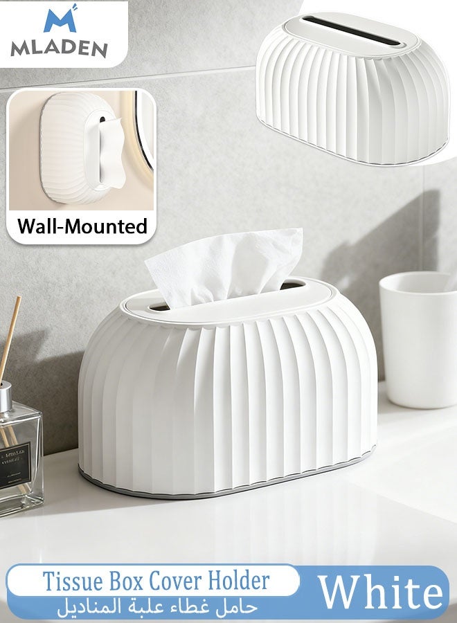 MLADEN صندوق مناديل قابل للتعديل، حامل مناديل أنيق مع منظم ورق زنبركي، منديل وحامل مناديل لتزيين سطح المكتب، غرفة المعيشة الراقية، غرفة النوم، غرفة الطعام، صندوق مناديل منزلي، منظم سطح الطاولة - Image 1
