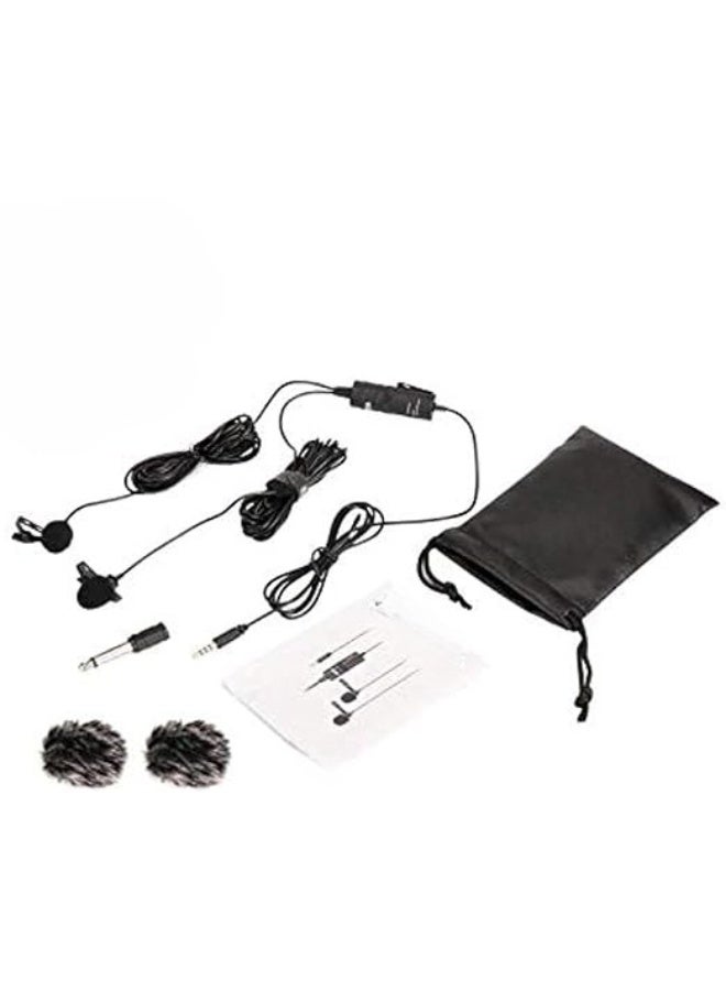 Dual Head Lavalier Microphone – Clear Audio for Smartphones, DSLR, and Laptops – Ideal for Interviews, Videos & Daily Recording - Image 1