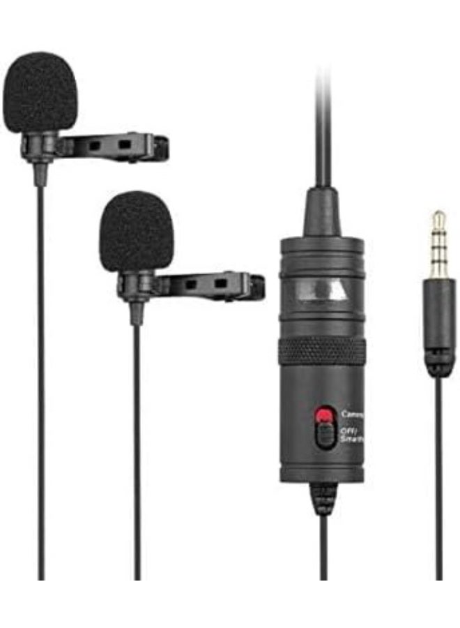 Dual Head Lavalier Microphone – Clear Audio for Smartphones, DSLR, and Laptops – Ideal for Interviews, Videos & Daily Recording - Image 3