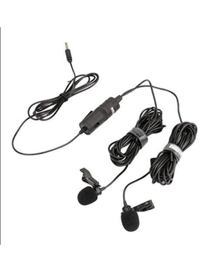 Dual Head Lavalier Microphone – Clear Audio for Smartphones, DSLR, and Laptops – Ideal for Interviews, Videos & Daily Recording - Image 2