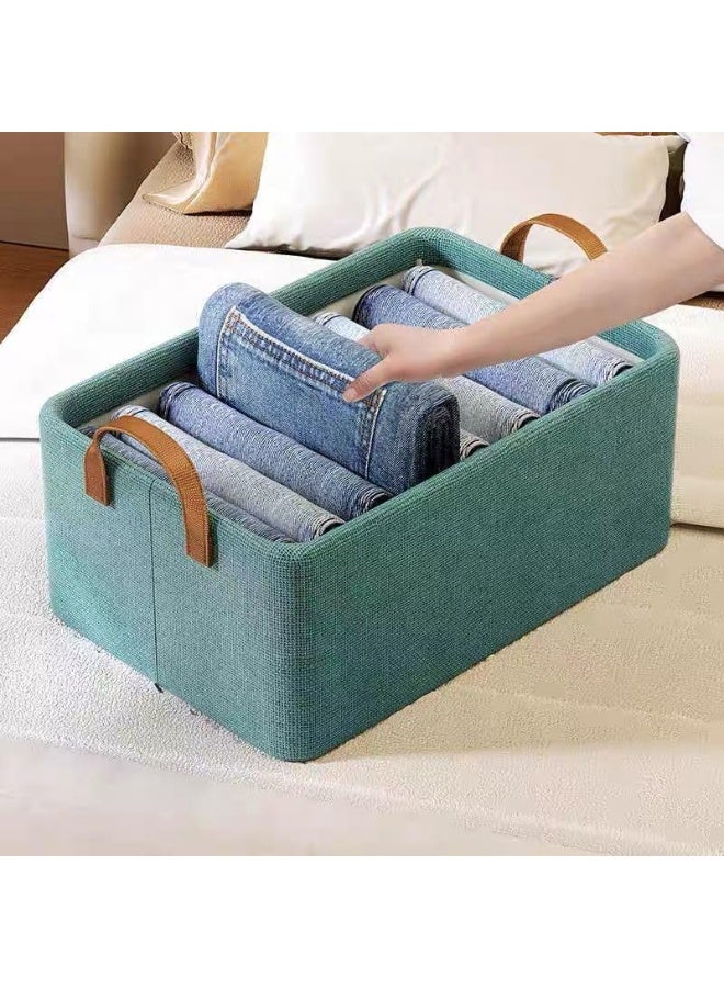 Clothes Storage Box, Positive Artifact Layer Basket, Divided Fabric, Foldable Large Capacity Storage Box - Grey  - Image 4