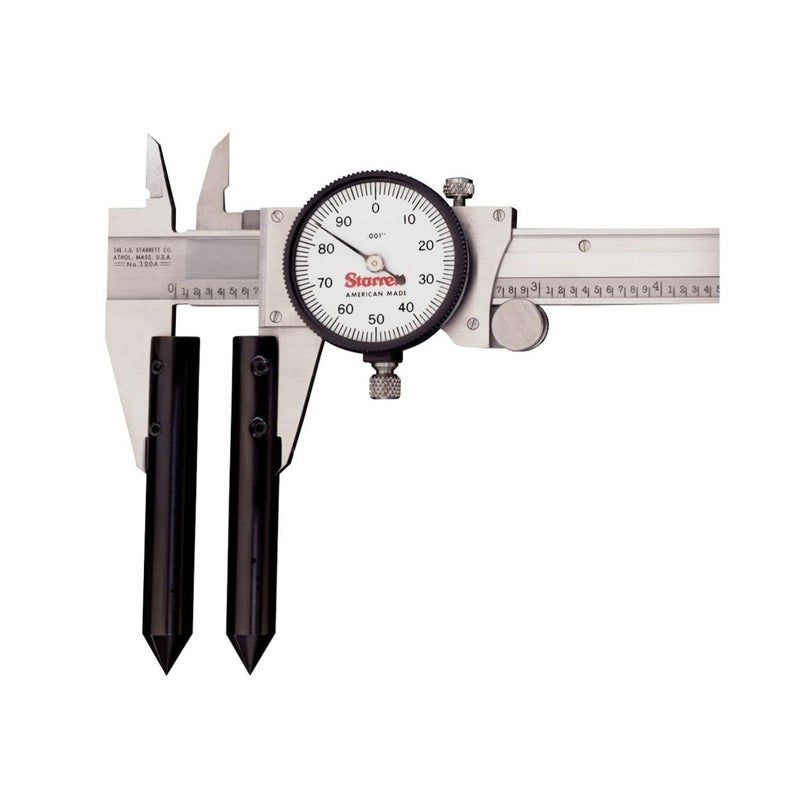 Starrett Starrett Center Distance Attachment for Dial and Electronic Calipers - Fits Series 797, 798, 120, 123, 1202, Measures Center Distance Between Holes - PT26151  - Image 1