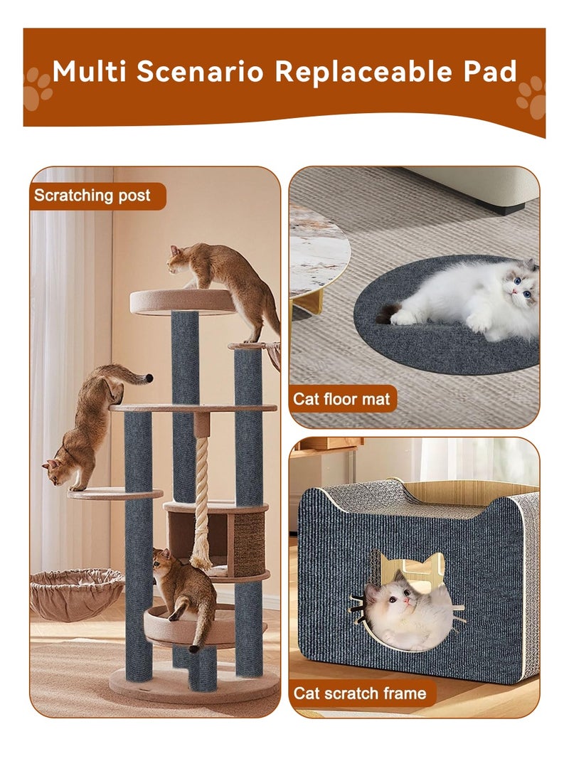 LEOKOR Cat Scratch Mat, 40cm*300cm Trimmable Self-Adhesive Carpet, DIY Climb Cat Scratcher for Furniture Couch or Wall Protector, Sofa Furniture Protector, Cat Couch Protector from Cat Claws, Covering Cat Scratching Post Replacement Pads (Dark Gray) - Image 4