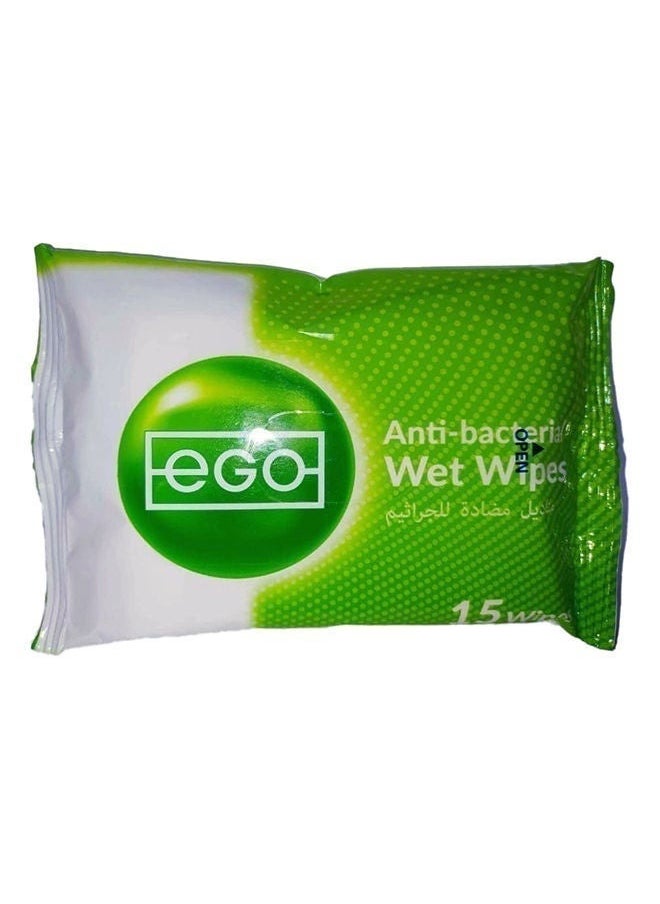 Ego Anti Bacterial Wipes, 15 Pcs, China 