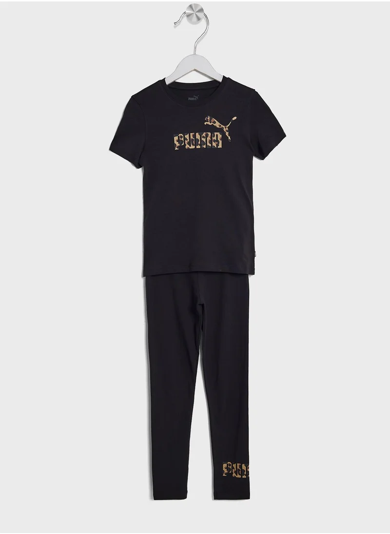 PUMA Kids Animal T-Shirt   & Leggings Set
