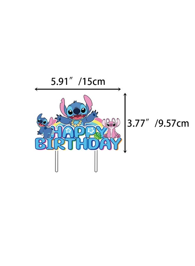 HIHILOOK 16 Stitch-themed birthday cake toppers, cake decorations, birthday party supplies - Image 4