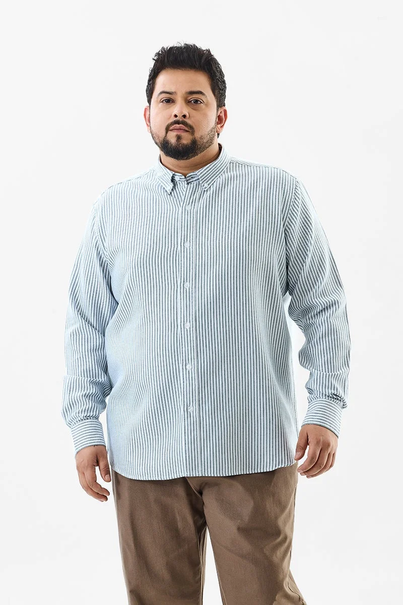 SNITCH 100% Cotton Stripes Plus Size Shirt