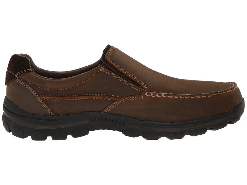 Skechers Men's Braver-Rayland Slip-On Loafer, Dark Brown Leather, 9.5 2E US - Image 3