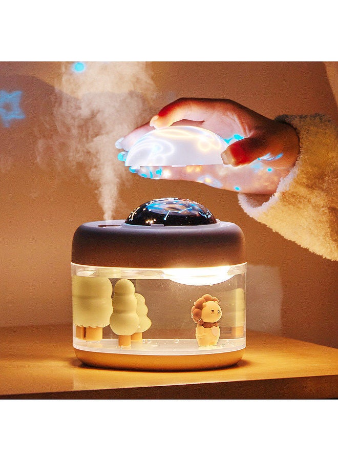 Humidifier Home Landscape Projection 35ML-55MLH Spray Volume 2000mAh 500ml Large Capacity Diver Modeling Water Tank Silent Starry Sky Atmosphere Light 360° Rotating  - Image 1