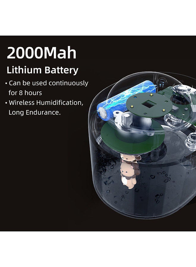 Humidifier Home Landscape Projection 35ML-55MLH Spray Volume 2000mAh 500ml Large Capacity Diver Modeling Water Tank Silent Starry Sky Atmosphere Light 360° Rotating  - Image 5