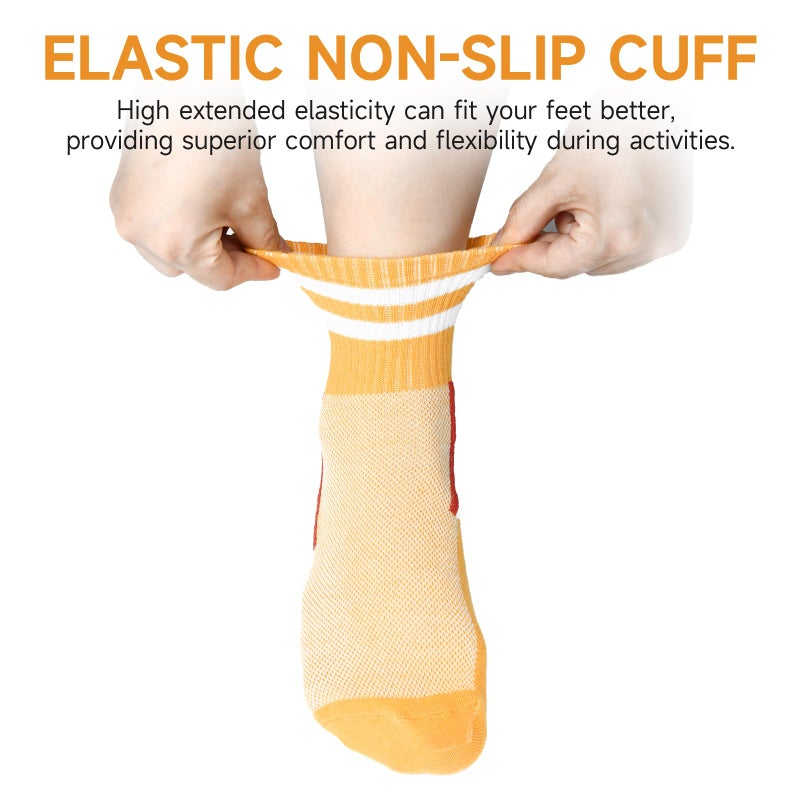 IDALOP 20 Pairs Cute & Colorful Striped Quarter Crew Women's Colored Socks, Size 9-11 - Image 4