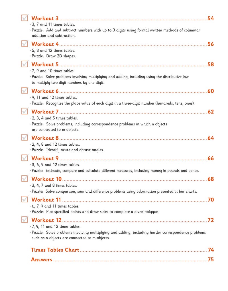 Ks2 Maths Times Tables 10Minute Weekly Workouts Year 4 - Image 4