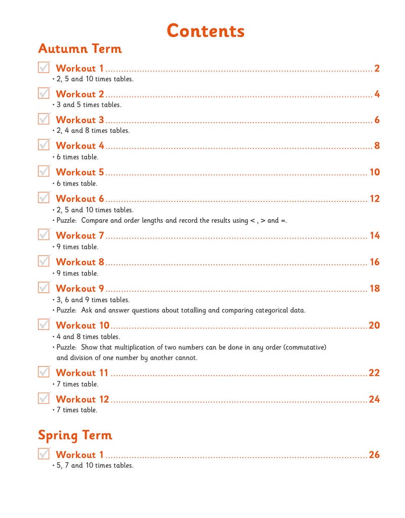Ks2 Maths Times Tables 10Minute Weekly Workouts Year 4 - Image 2