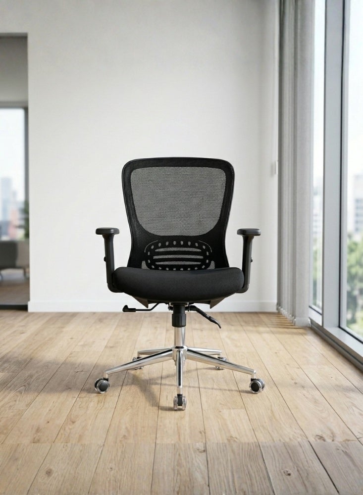 KARNAK Tango Medium Back Office Chair - Black - Image 1