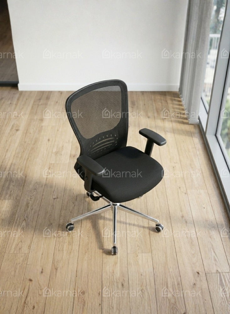 KARNAK Tango Medium Back Office Chair - Black - Image 3