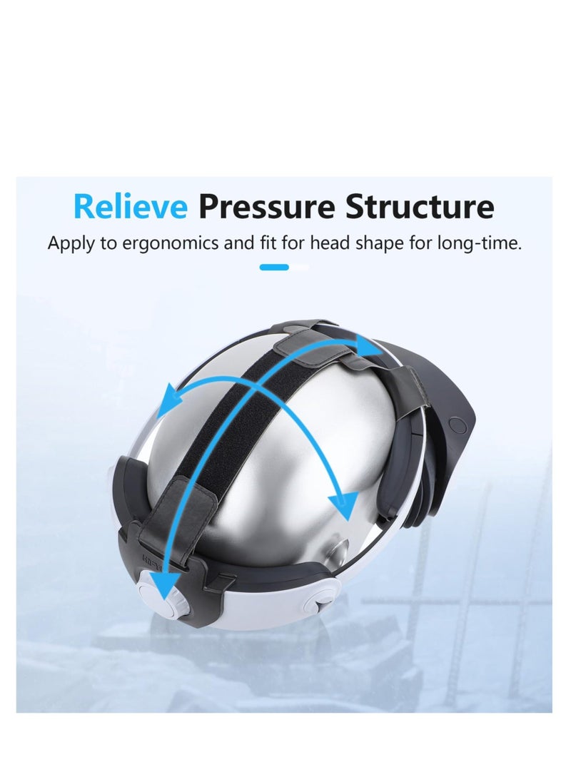 Adjustable Head Strap for PS5 VR2, Customizable Headband PSVR 2 Strap Accessories Custom Fit Headband Playstation Virtual Reality 2 Adjustable Strap Compatible with PS5 VR2 -Adjustable
