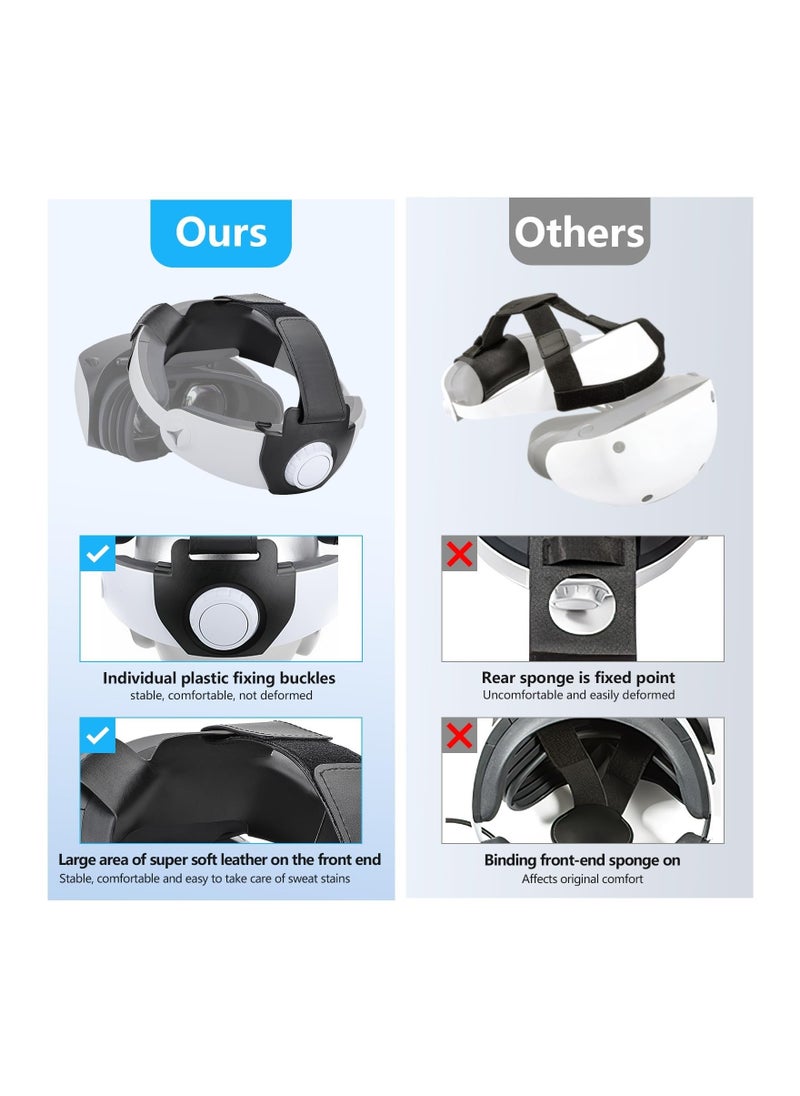 Adjustable Head Strap for PS5 VR2, Customizable Headband PSVR 2 Strap Accessories Custom Fit Headband Playstation Virtual Reality 2 Adjustable Strap Compatible with PS5 VR2 -Adjustable