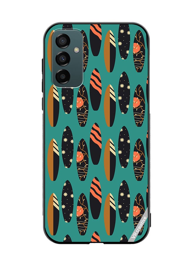 VR CREATIVE Protective Case Cover For Samsung Galaxy M23 Pattern With Surfboards Design Multicolour - Image 1