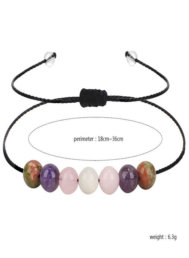 DATOA Healing Chakra Crystal Bead Bracelet With Card Spiritual Anxiety Relief Reiki Stone String Bracelet Balancing Energy Yoga Meditation Protection Jewelry Gifts for Women Men - Fertility Support - Image 4