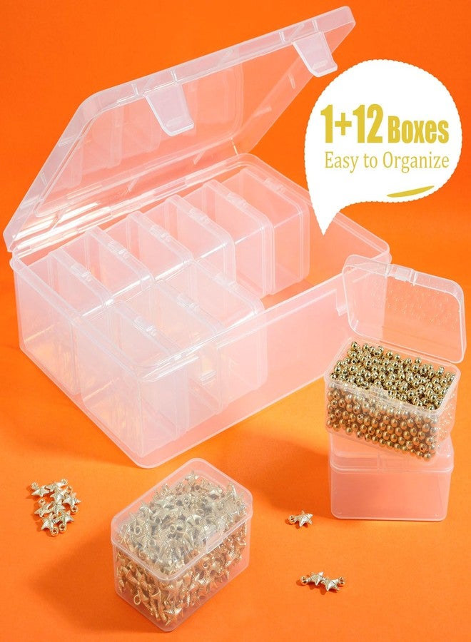 Mathtoxyz Bead Organizers and Storage Box, Mathtoxyz Medium Size Case Plastic Container for Sewing Clay Beads Craft and Jewelry Making - Image 2