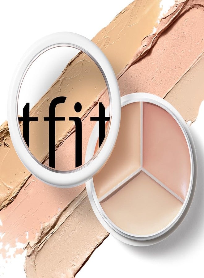 TFIT Cover Up Pro Concealer Palette - 3-in-1 Full Coverage Color Correcting Cream for Dark Circles, Spots, Puffiness (03 Cool, 15g) - Image 2