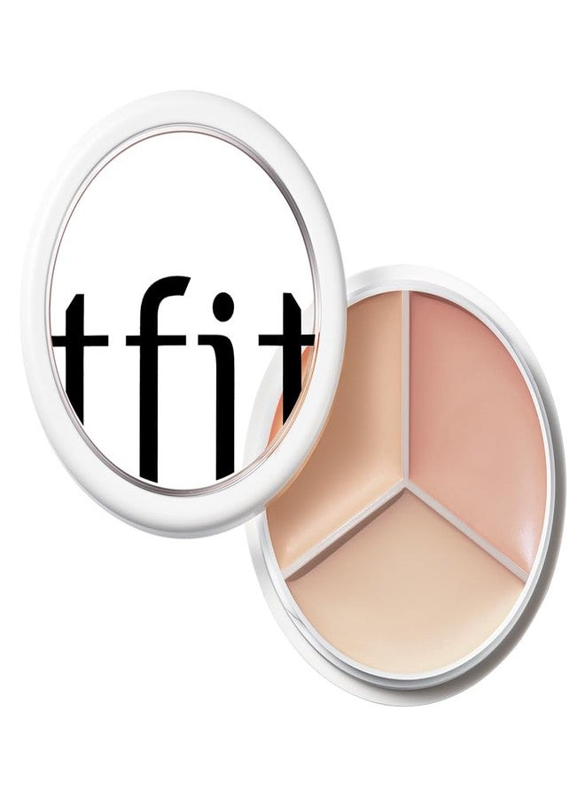 TFIT Cover Up Pro Concealer Palette - 3-in-1 Full Coverage Color Correcting Cream for Dark Circles, Spots, Puffiness (03 Cool, 15g) - Image 1