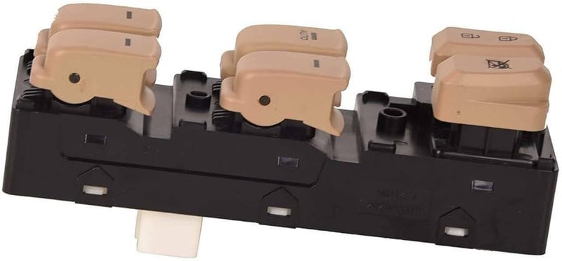 هيونداي سوناتا 2011-2015 مفتاح نافذة الطاقة الأمامي الأيسر للسائق بلاستيك ABS بيج غير لامع - Image 3