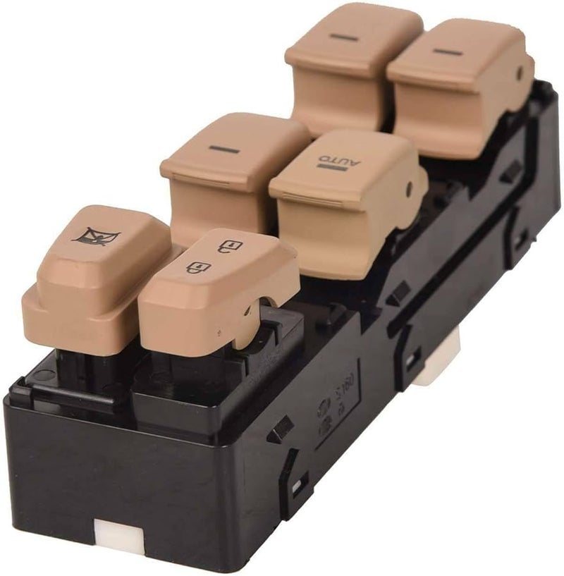 هيونداي سوناتا 2011-2015 مفتاح نافذة الطاقة الأمامي الأيسر للسائق بلاستيك ABS بيج غير لامع - Image 2