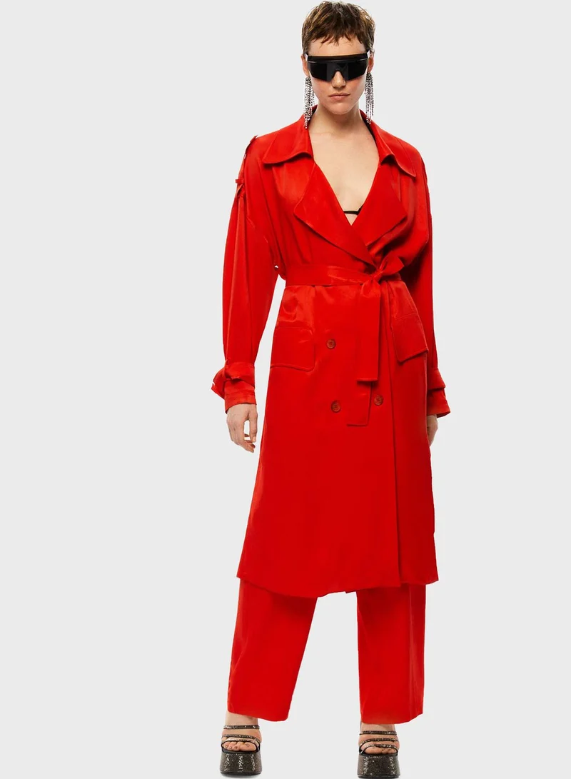 Nocturne Belted Double Breasted Trench Coat