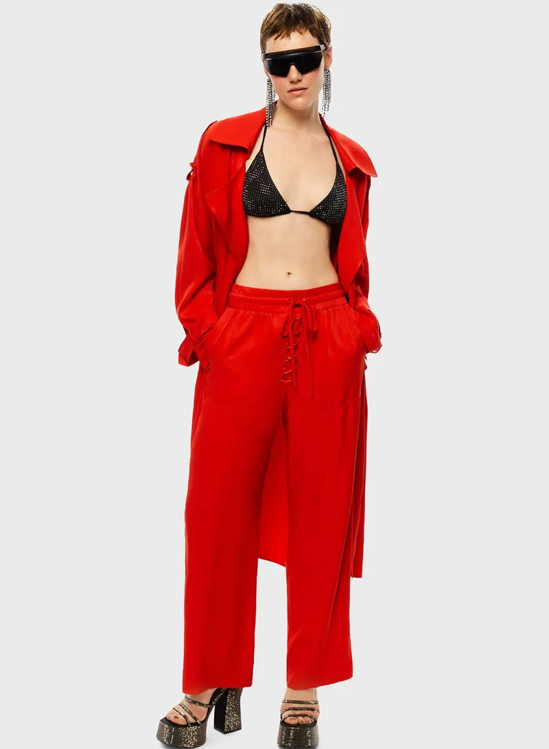 Nocturne Belted Double Breasted Trench Coat