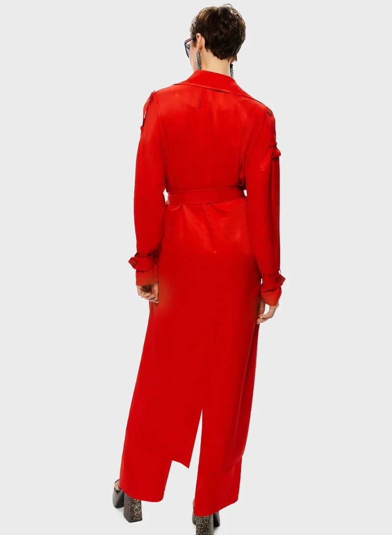 Nocturne Belted Double Breasted Trench Coat