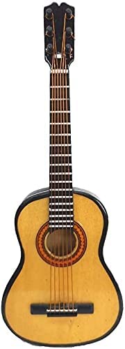 ALANO Classic Wooden Guitar Model Mini Musical Instrument with Stand Decorative Gift G10S