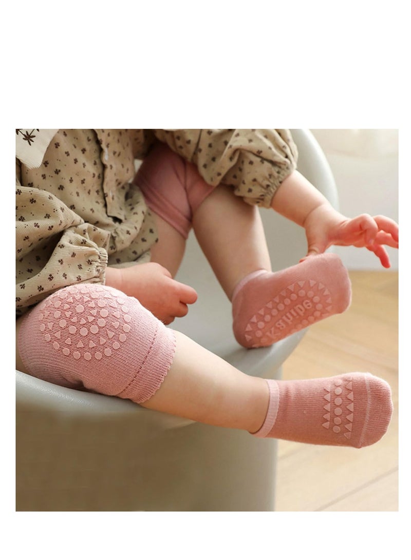 3-Pair Knee Pad and Crawling Sock Set – Comprising 3 Non-Slip Baby Crawling Socks & 3 Secure Knee Protectors – Essential Safety Gear for Kids Aged 1-3 - Image 5