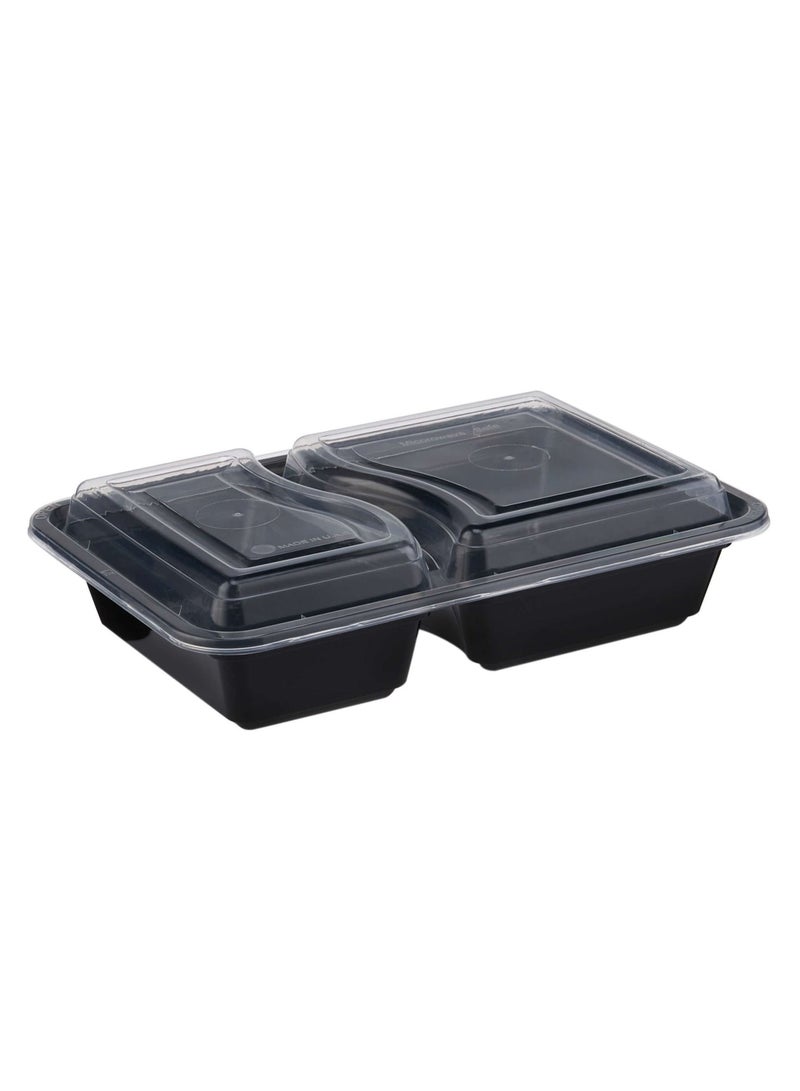 Hotpack 2 Compartment Container With Lid 5 Pieces Pack - Image 2