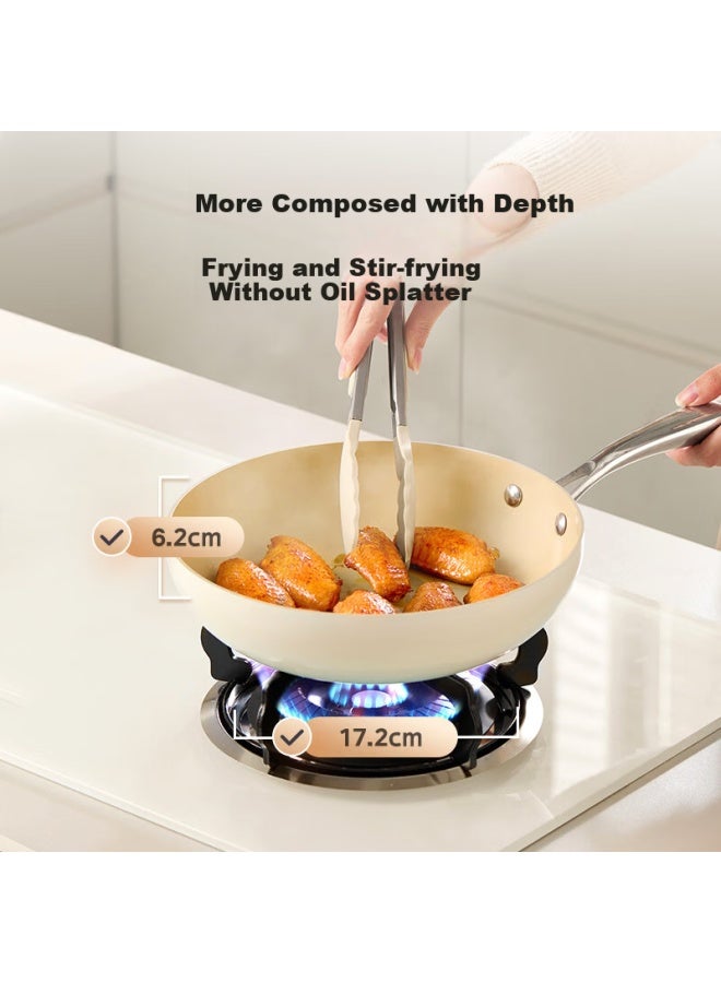 Midea Non-stick Flat Frying Pan Titanium Ceramic Steak Egg Breakfast Skillet Compatible With Induction And Gas Stoves - Image 4