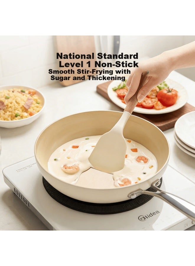 Midea Non-stick Flat Frying Pan Titanium Ceramic Steak Egg Breakfast Skillet Compatible With Induction And Gas Stoves - Image 2