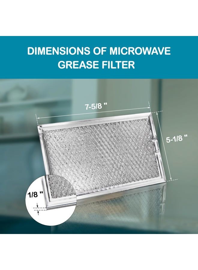 Omaeon WB06X10309, WB06X10654 Microwave oven Grease Filter Replacement For Many GE Stove WB06X10359, 5230W1A012B - 7-5/8 x 5-1/8 x 1/8 Inch (Packed in Box) (2-Pack) - Image 2