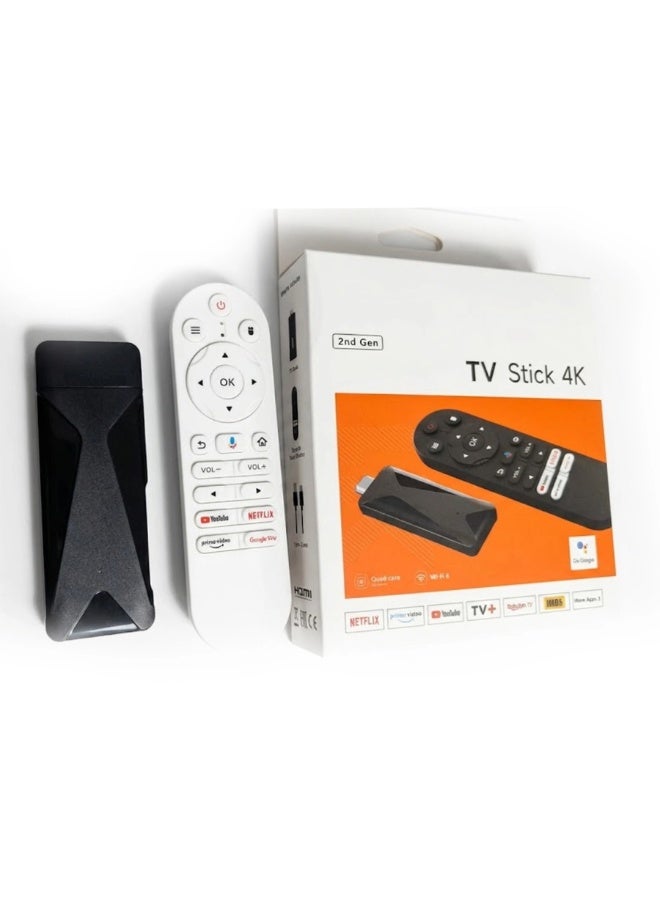 جهاز بث Google TV بدقة 4K، يدعم Wi-Fi 6 وتقنية Dolby Vision وDolby Atmos، مزود بجهاز تحكم عن بُعد يعمل بالصوت عبر البلوتوث وتقنية Chromecast مدمجة؛ جهاز ذكي رباعي النواة ومشغل وسائط HDMI لتطبيقات Netflix وYouTube وPrime Video وGoogle Play، مع دعم التحكم الصوتي والترفيه المنزلي. - Image 2