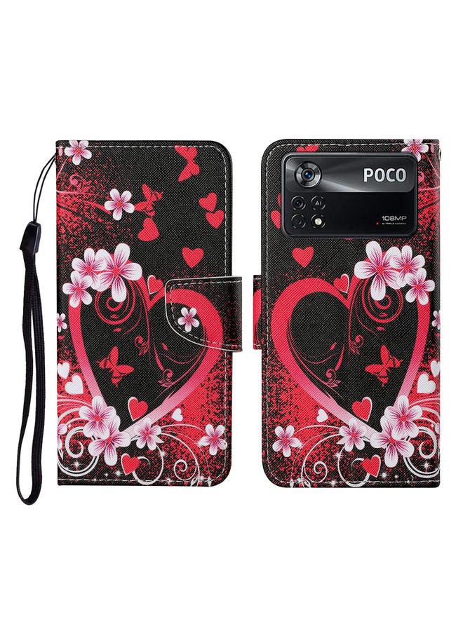 erorex Case For Xiaomi Poco X4 Pro 5G Colored Drawing Pattern Flip Leather Phone Case - Image 1