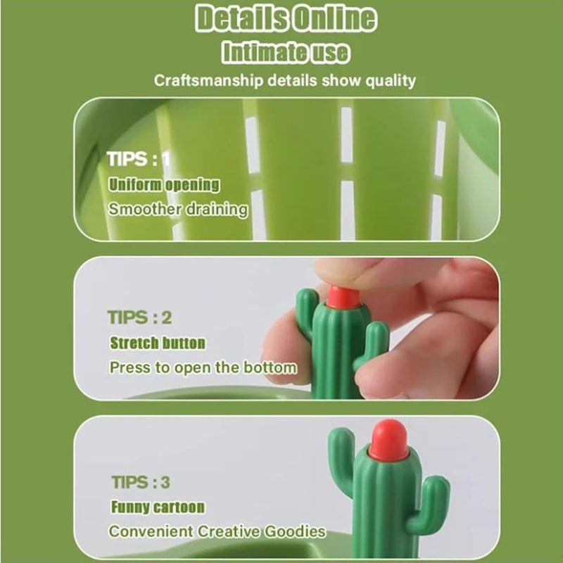 KIDWILL Cactus Kitchen Sink Drain Strainer, Self-Cleaning Kitchen Sink Strainer, Press Automatic Dumping Basket, Drain Filter Jali, Kitchen Waste Collector, Multi-Functional Home Use - Image 5