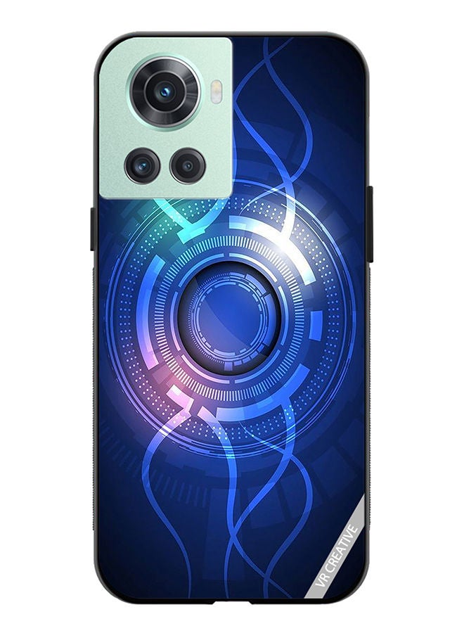 VR CREATIVE Protective Case Cover For OnePlus 10R Blue Abstract Design Multicolour - Image 1