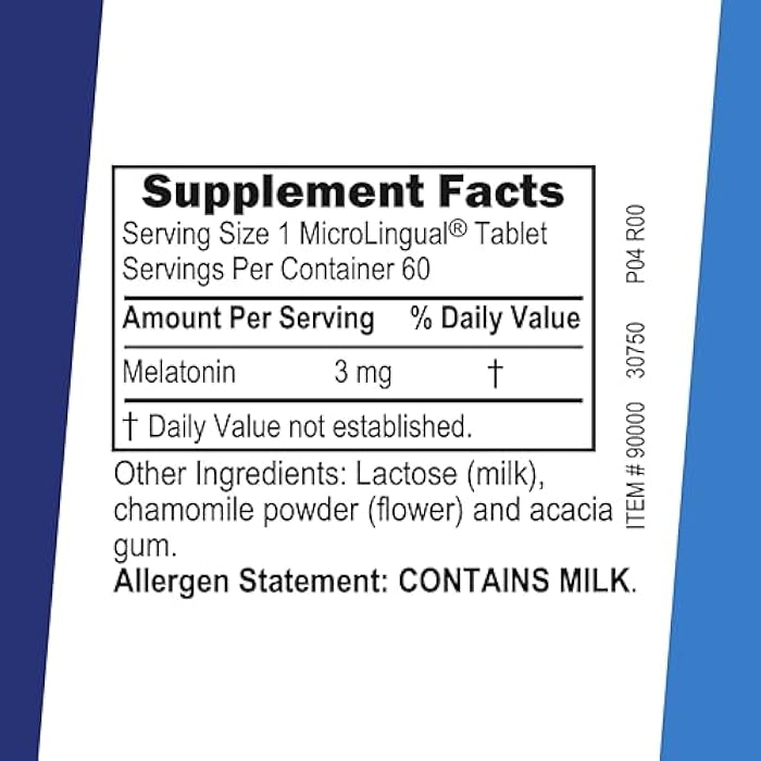 Superior Source Melatonin 3 mg - Healthy Sleep Support Supplement for Adults - Melatonin Formula with Chamomile Aids Relaxation & Restful Sleep - 60 Sublingual Dissolving Tablets - Image 2