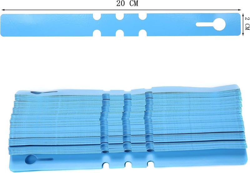 Mihey 200 Pcs Blue Plastic Plant Tags with a Marker Pen, Wrap Around Hanging Tree Tags Nursery Garden Labels Waterproof Nursery Garden Stakes, 2x20cm - Image 2