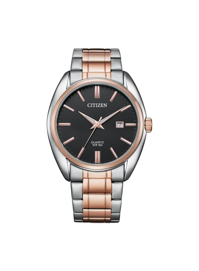 CITIZEN Men's Stainless Steel with Two-Tone Pink Gold Plating Strap Quartz Men Watch BI5104-57E - 41 mm