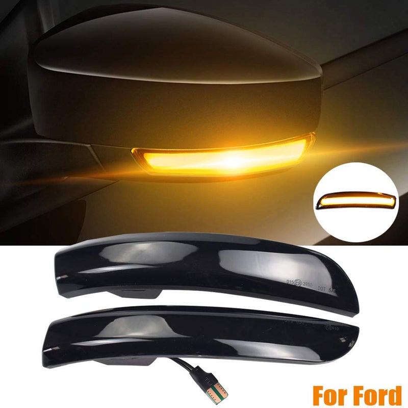 Jinfili Sequential Dynamic LED Turn Signal Light Side Mirror Marker Lamp accessories Compatible with Ford Escape Ecosport 2013-2018,2012-2018 Focus ST SE RS,C-Max 2013-2017 - Image 3