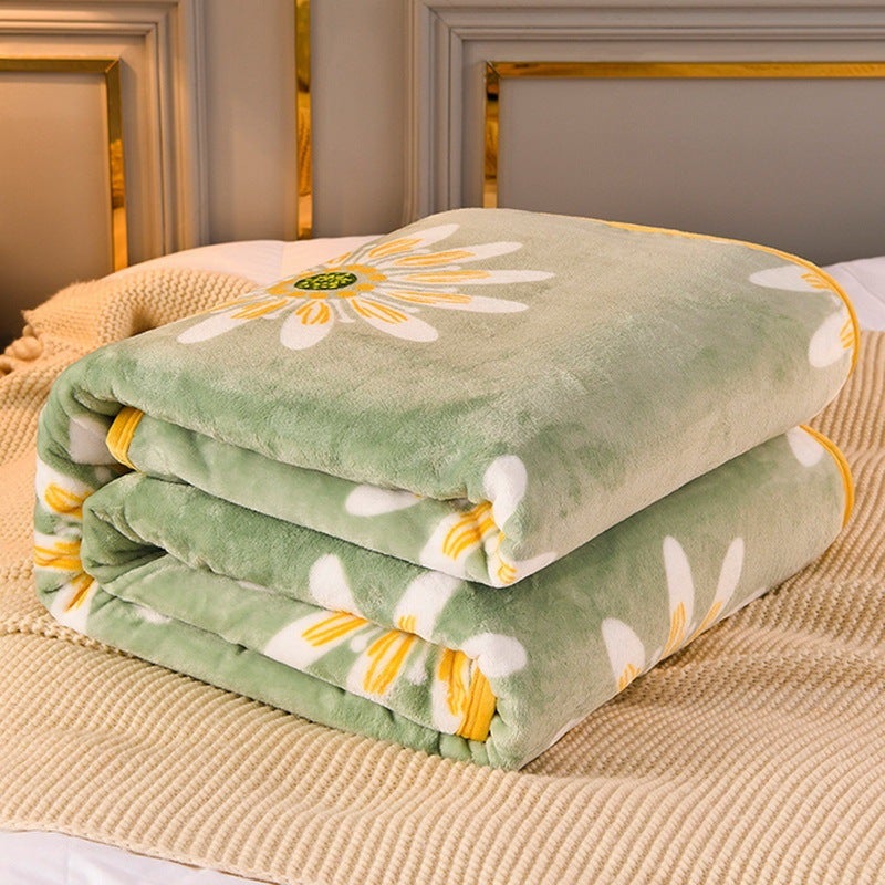 Blanket For Office Nap, Single Sofa Blanket, Thick Blanket, Children'S Coral Fleece Winter Blanket, Suitable For All Seasons - Image 1