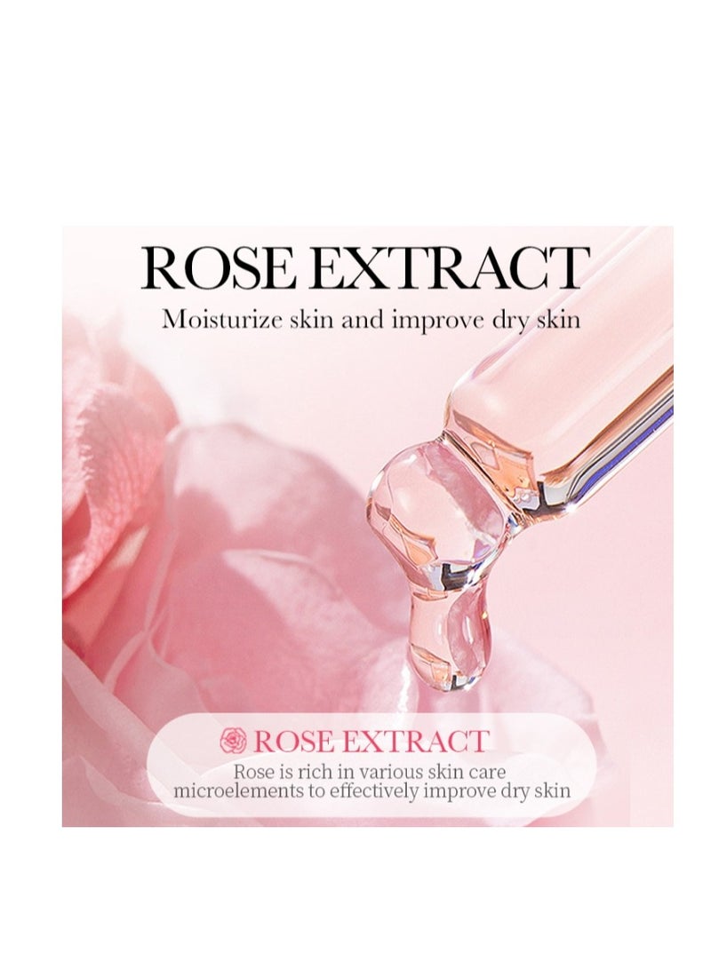 BIOAOUA 10 Pcs Rose Hyaluronic Acid Moisturizing Facial Mask Anti-Aging Shrink Pores - Image 5